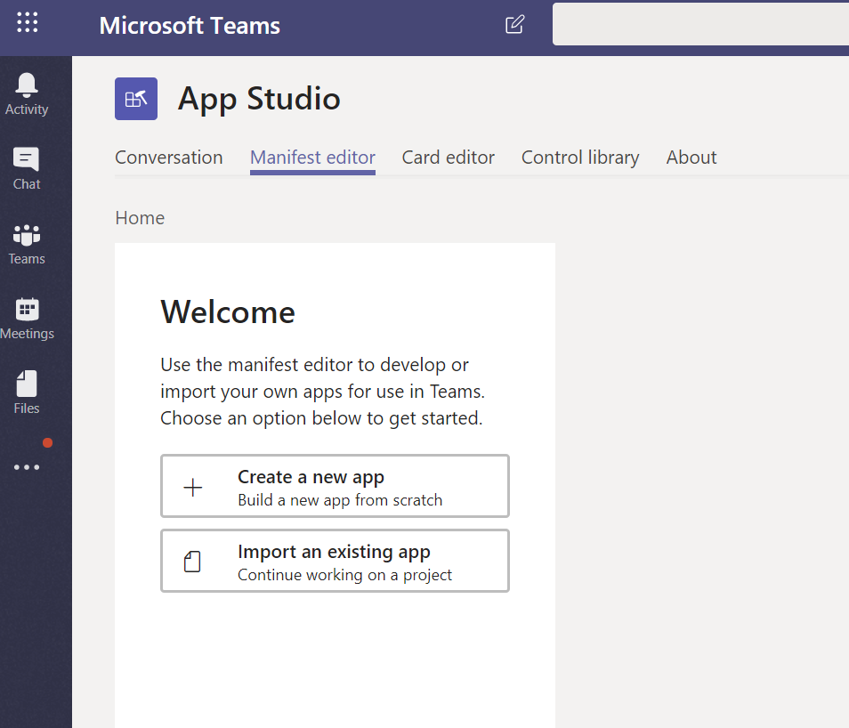 Web App Bot creation
